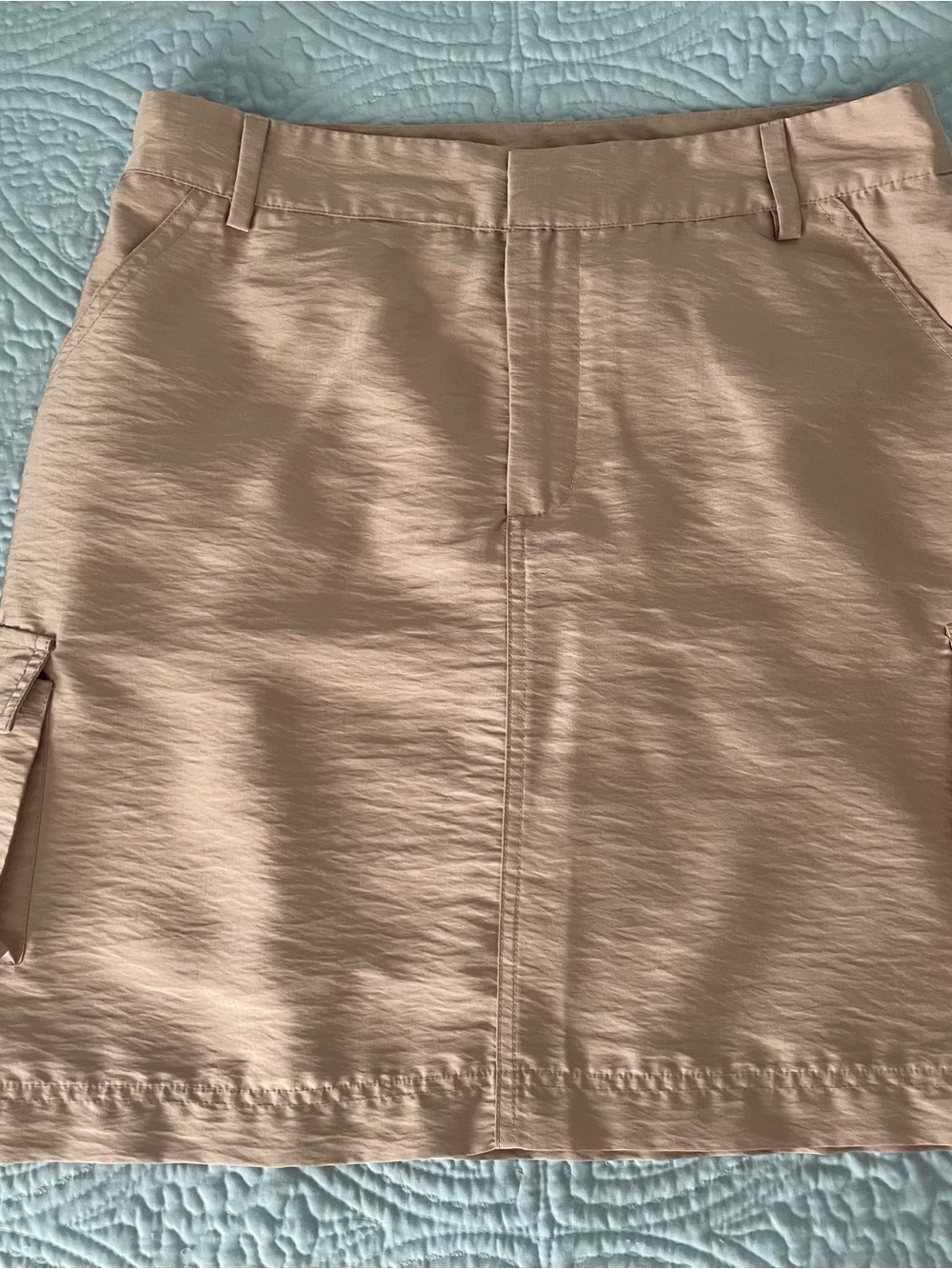 Saint Tropez West Beige Mini Skirt with Cargo Pocket